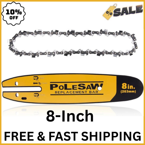 8-Inch Pole Saw Replacement Bar and Chain Combo, Guide Bar DWZCSB8, Compatible w gallery