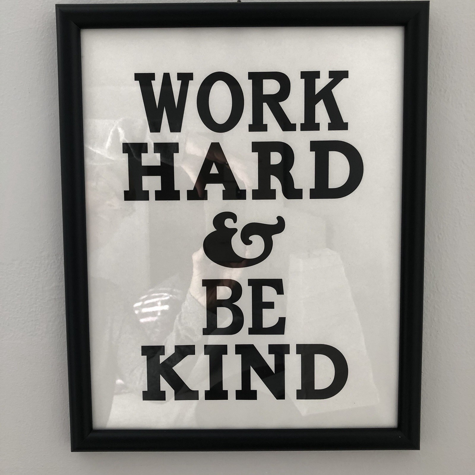 WORK HARD & BE KIND FRAMED WALL ART by CANTON BOX CO. gallery
