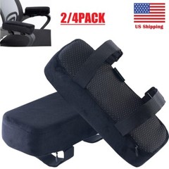 4× Memory Foam Armrest Cushions Support Elbow Arm Rest Cover Chair Armrest Pad