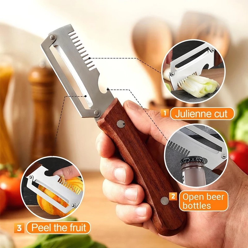 NEW 2 in 1 Multi-Functional Vegetable Peeler for Kitchen Stainless Steel Peeler gallery
