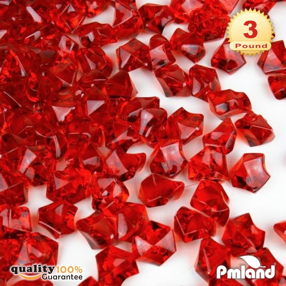 PMLAND Acrylic Ice Rocks Crystals Cubes Gems for Vase Filler, Table Scatter gallery
