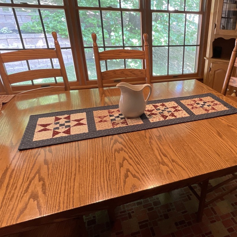 Handmade quilted table runner. Summer, patriotic themed. gallery