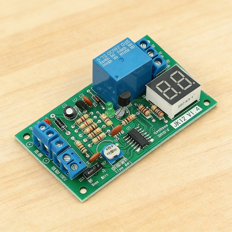 12V Time Delay Relay Adjustable 1-99 Sec/min Built-in Digital Tube Display gallery