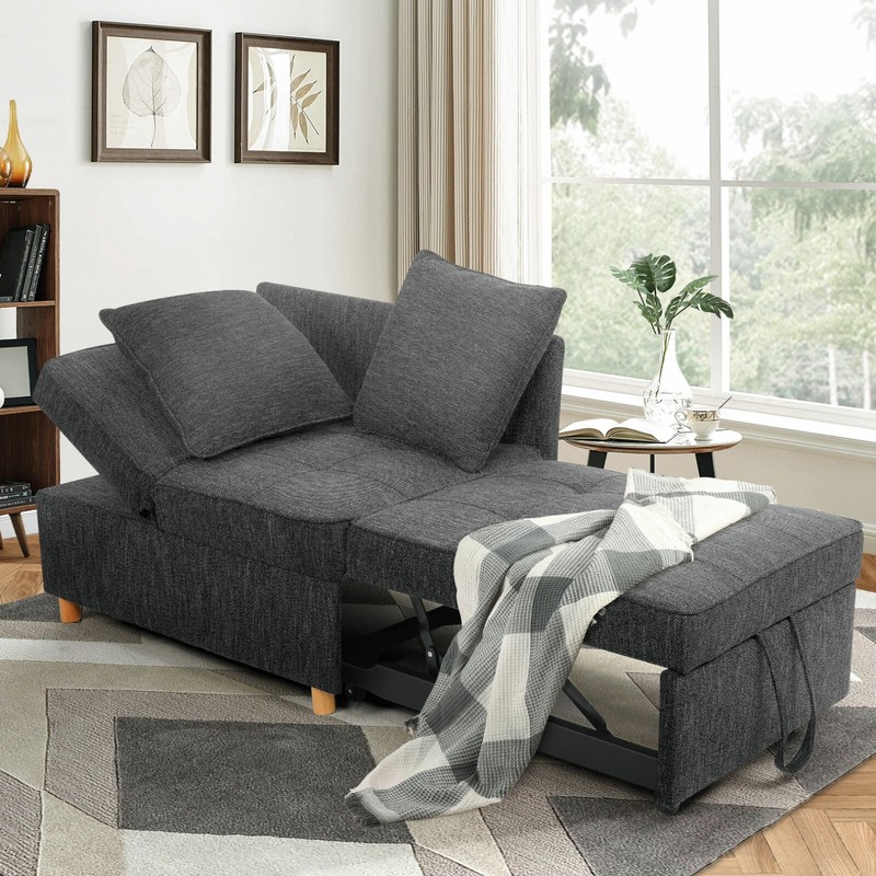 4-in-1 Convertible Sofa Bed Pull Out Couch Sofa Chair w/ 5 Adjustable Backrests gallery