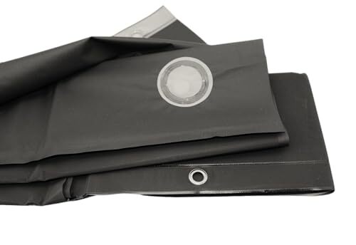 Premium 6 Gauge PEVA Shower Curtain Liner - PVC Free Magnetized Bottom Black gallery