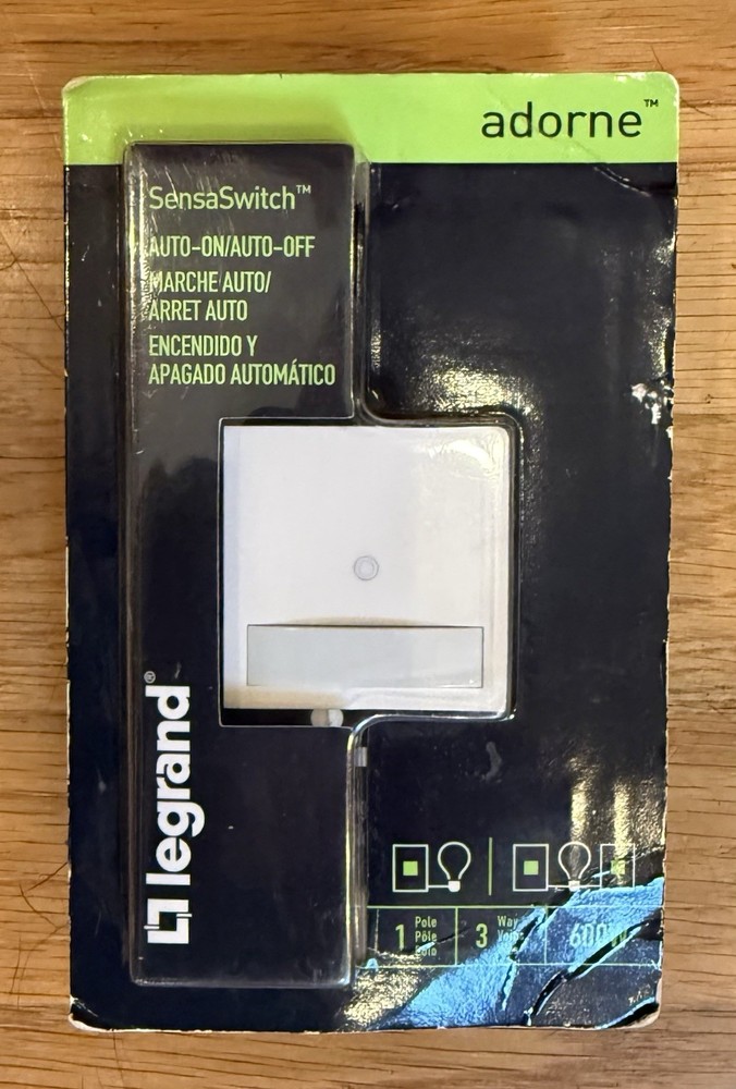 Legrand Sensa Switch Auto ON Auto OFF Single Pole 3 Way Occupancy Switch WHITE