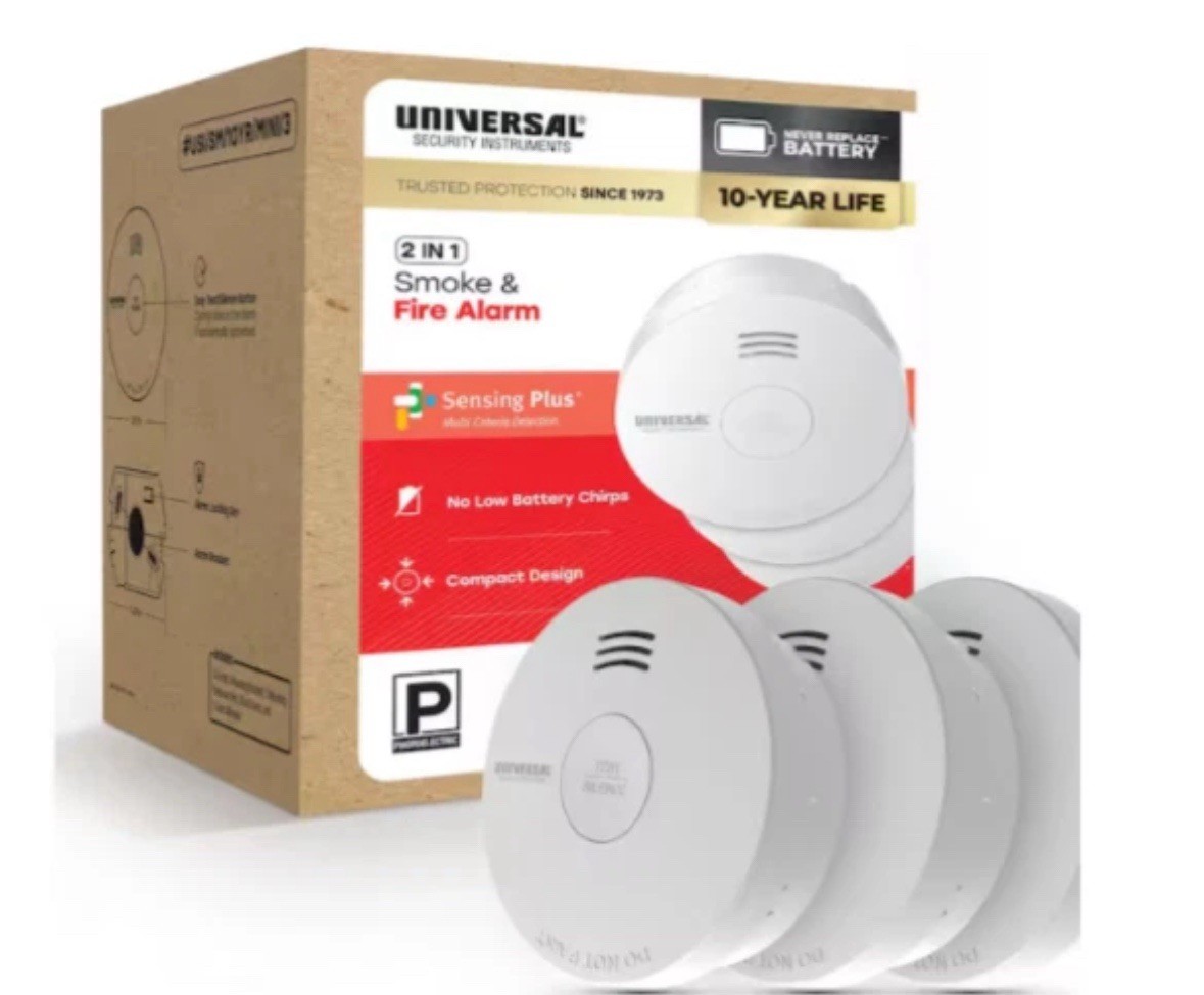 (3-Pack) 10-Year Battery Powered Mini Smoke and Fire Detector with Photoelectric gallery