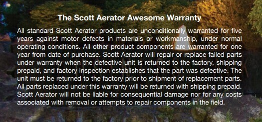 Scott Aerator Boilermaker Aerator Fountain 1 HP 230V With 70 ft. Cord 12-2 gallery