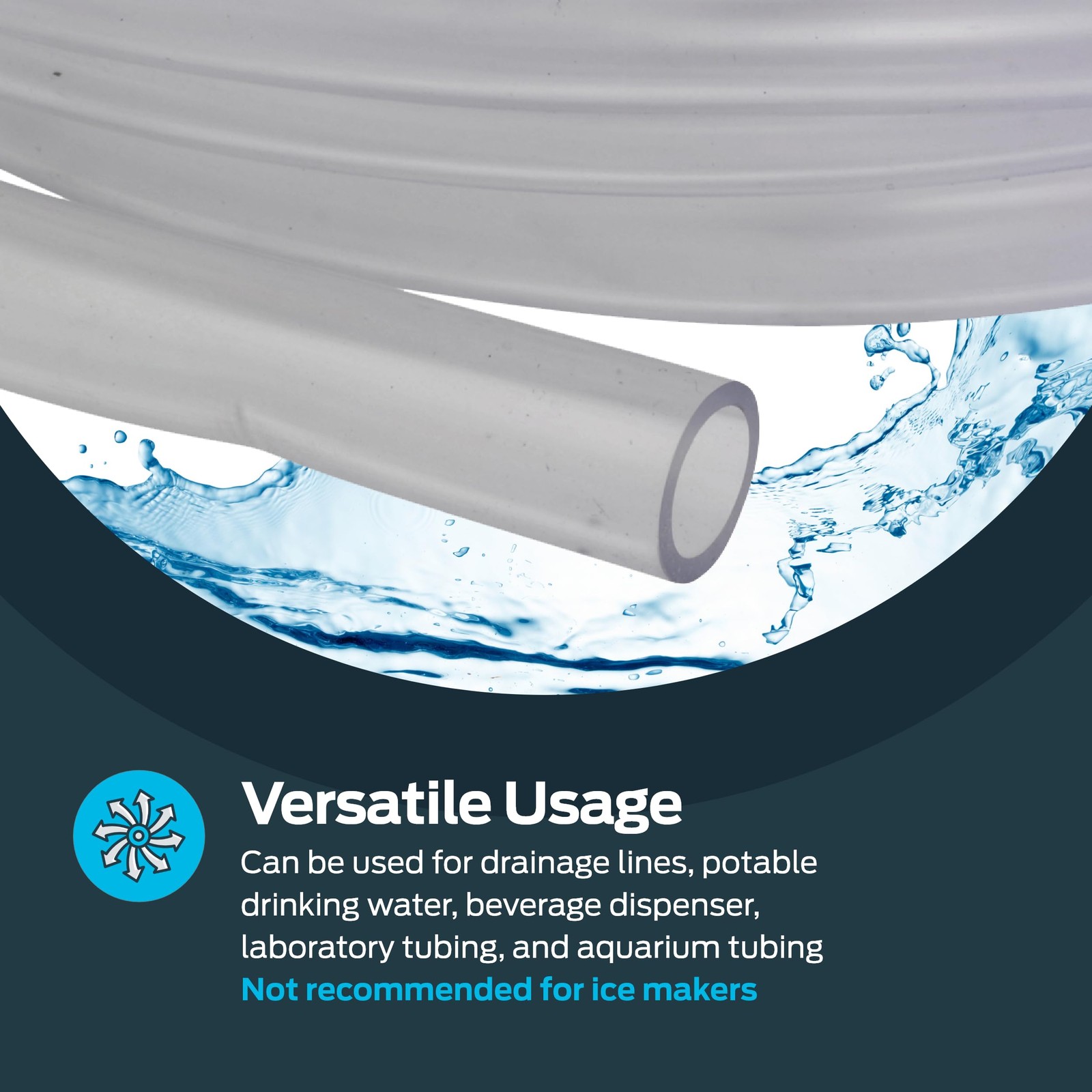 3/8 Inch ID (1/2 Inch OD) PVC Clear Vinyl Tubing, 10 Foot Length, 98620 gallery