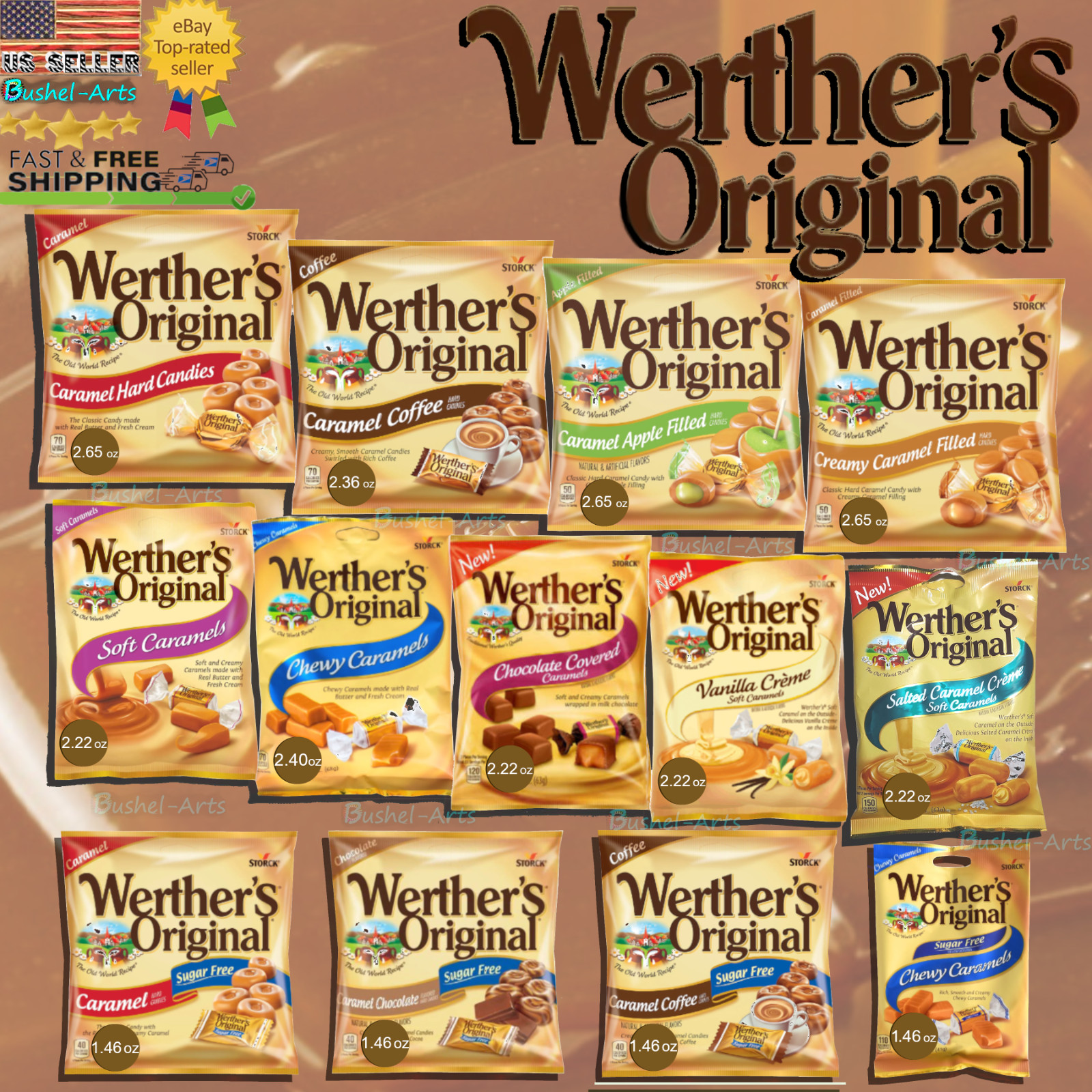 Werther's Original Caramel Candy ~Choice of 13 Flavors! +3 Limited Fall Flavors gallery
