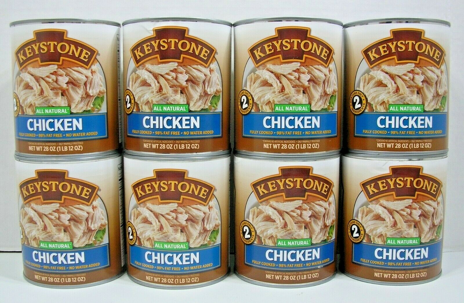 (8 Cans) Keystone Chicken **ALL NATURAL - NO PRESERVATIVES - FULLY COOKED** 28oz gallery