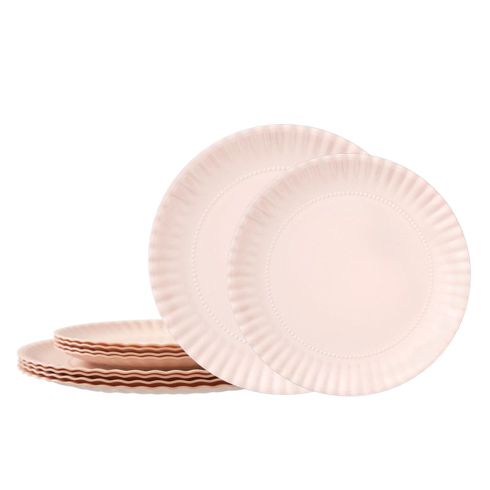 Tp Reusable Melamine Paper Plates 8 And 10.5 Round Plates For Party Picnic gallery