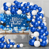 Feliz Día Del Padre Decorations Set, 110Pcs Blue Silver Balloon Arch Kit with Ba gallery