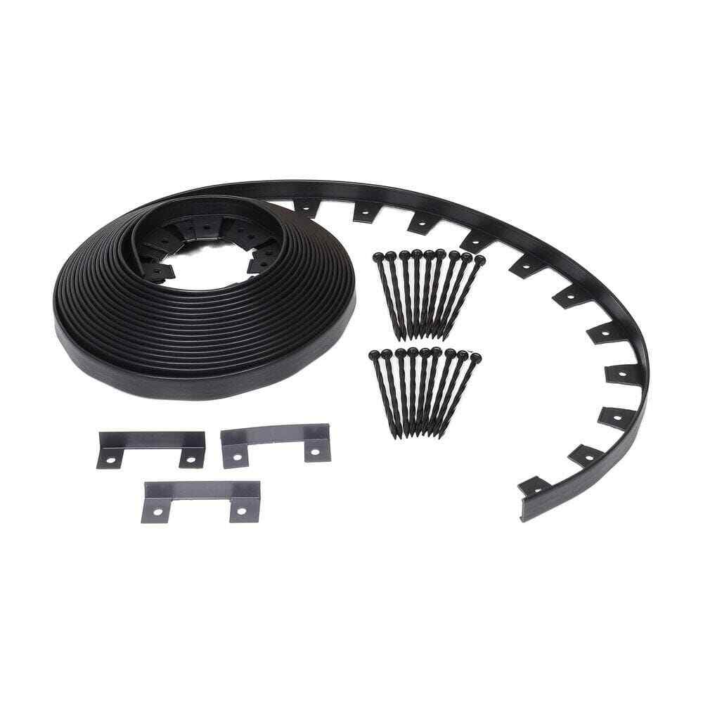 Landscape No Dig Lawn Garden Edging Kit 60 Ft Flexible Durable Border Paver New gallery