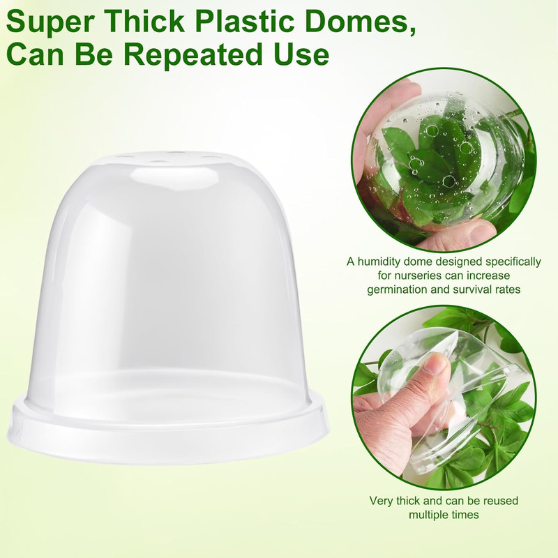 36 Pack Peat Pots with Humidity Domes Labels Seed Starter Kit gallery