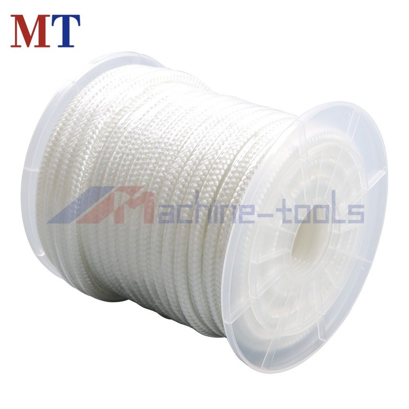 5/16" x 100' White Nylon Solid Braid Knot Rope High UV & Abrasion Resistance gallery