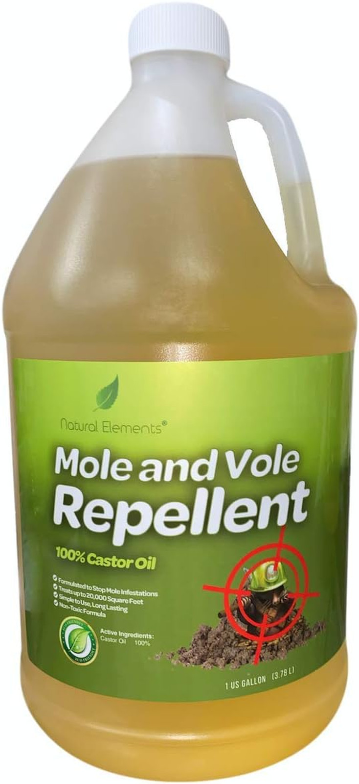 Natural Elements Mole and Vole Repellent 100% Castor Oil Pet Safe 1 Gallon gallery