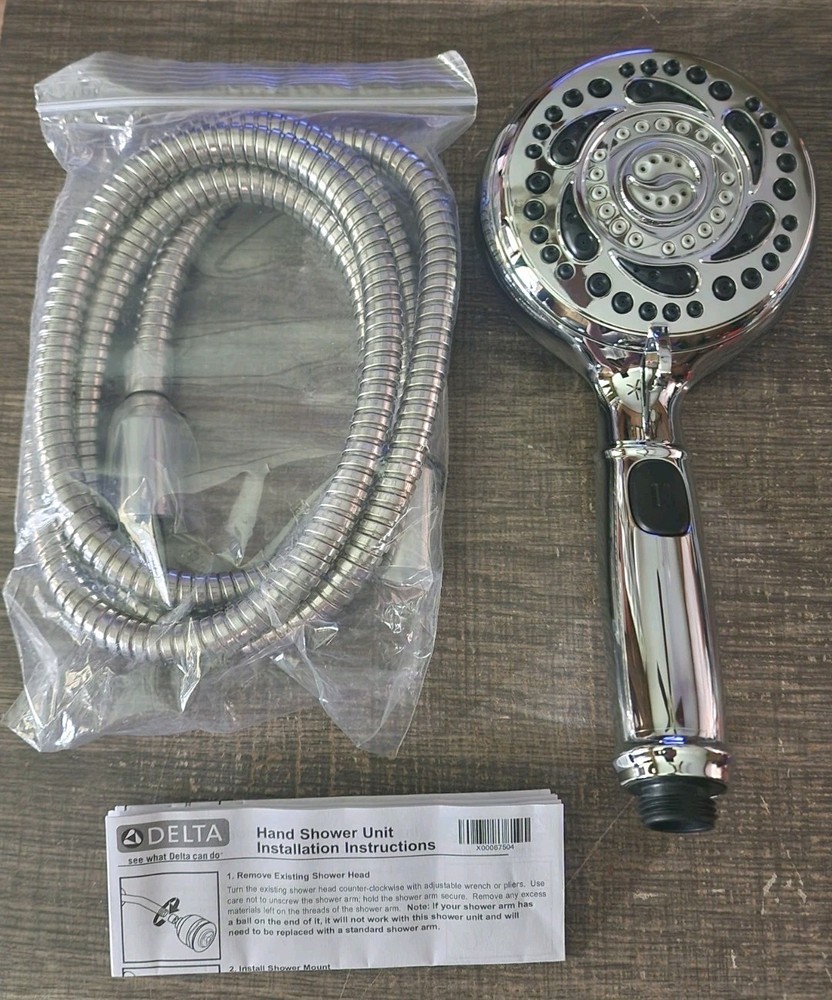 MISSING MOUNT Delta 7-Spray Wall Mount Handheld Shower Head 1.8 GPM Chrome 75704