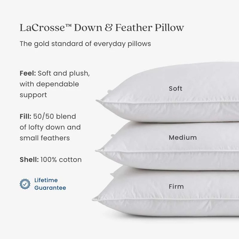 LaCrosse™ Down & Feather Pillow - Firm, Standard gallery