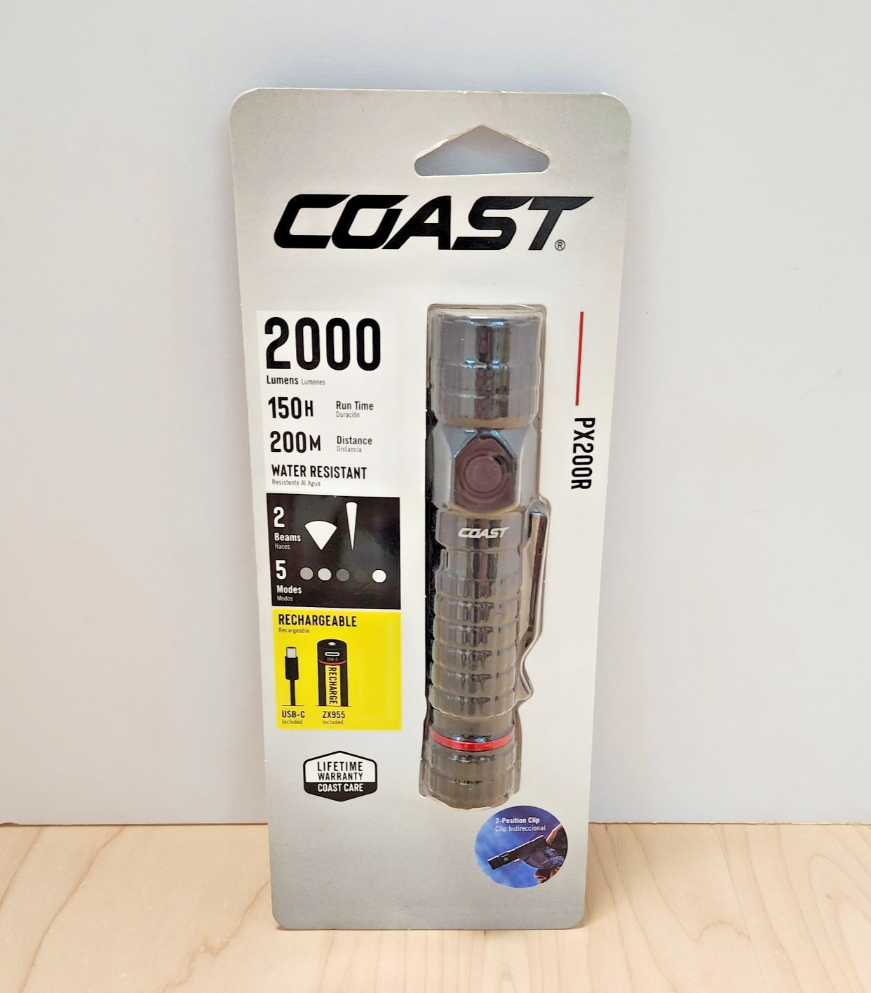 Coast 2000 Lumen Rechargeable LED Flashlight PX200R Aluminum, IP54 Resistant NEW gallery