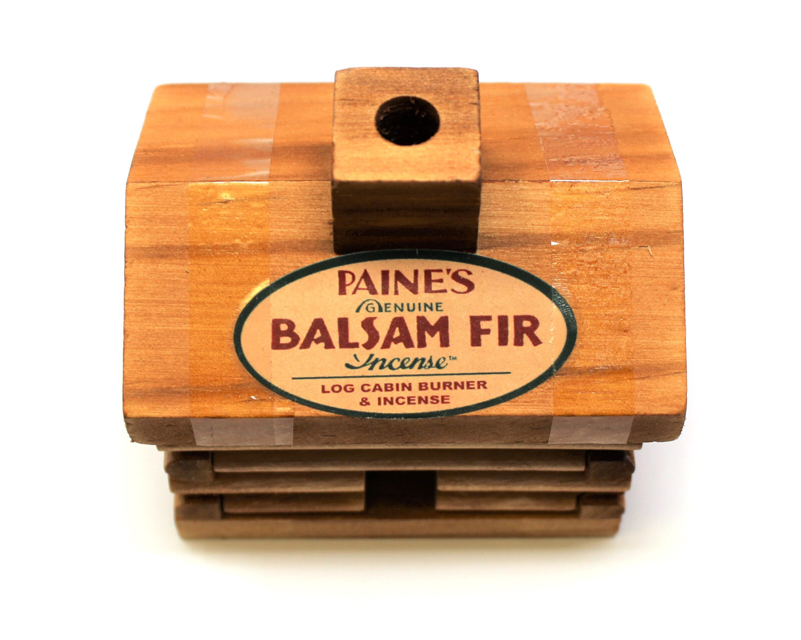 Paine's LOG CABIN INCENSE BURNER, Small: Smoking Chimney! + 10 Balsam Fir Logs! gallery