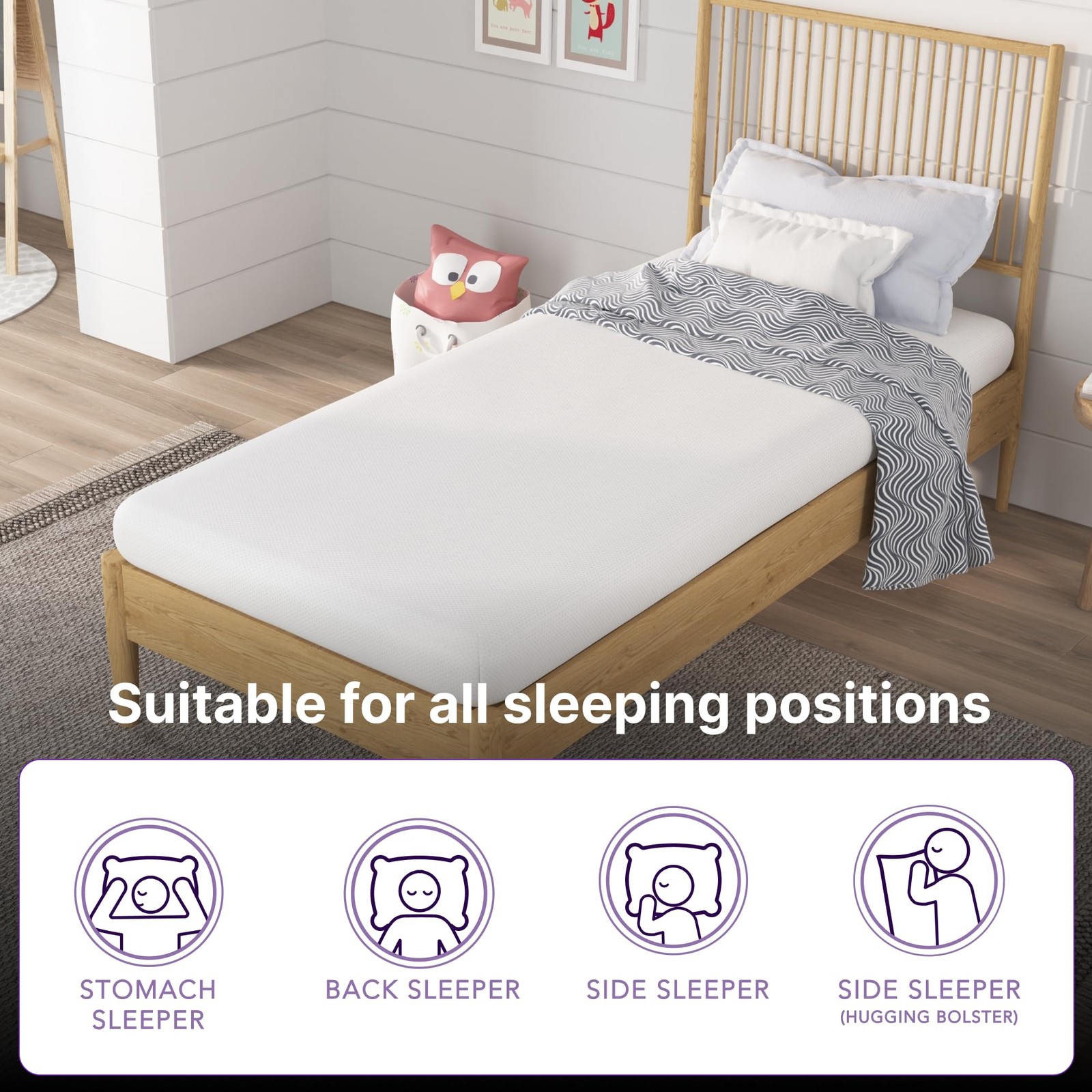 5 Inch Twin Memory Foam Mattress, Medium Feel, CertiPUR-US Certified, Bed in ... gallery