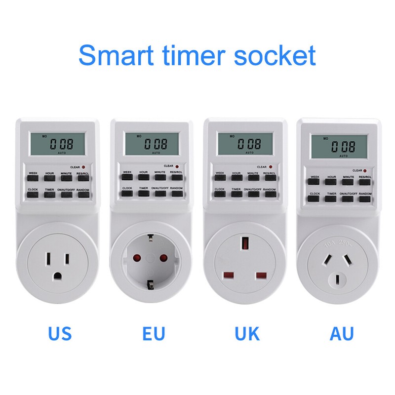 Programmable Electrical Plug-in Power Socket Timer Switch Outlet Time 50Hz/60Hz gallery