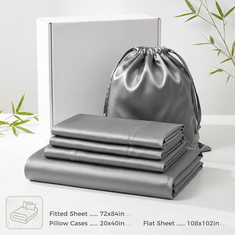 100% Rayon Derived from Bamboo Sheets California King Size, 400 TC Luxury Silky gallery