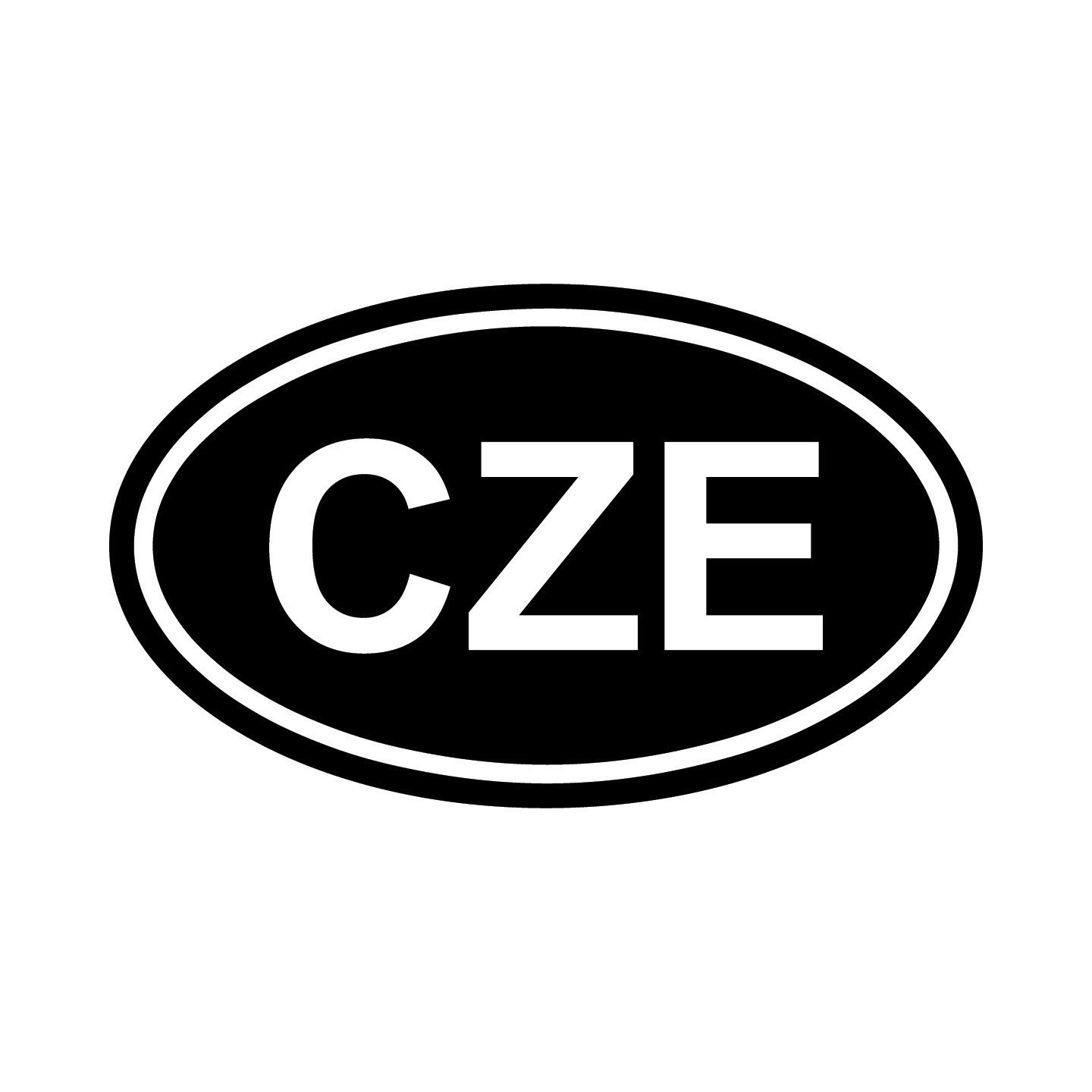 Czechia CZE Oval Country Code Vinyl Decal Sticker for Car Laptop Window & Gifts gallery