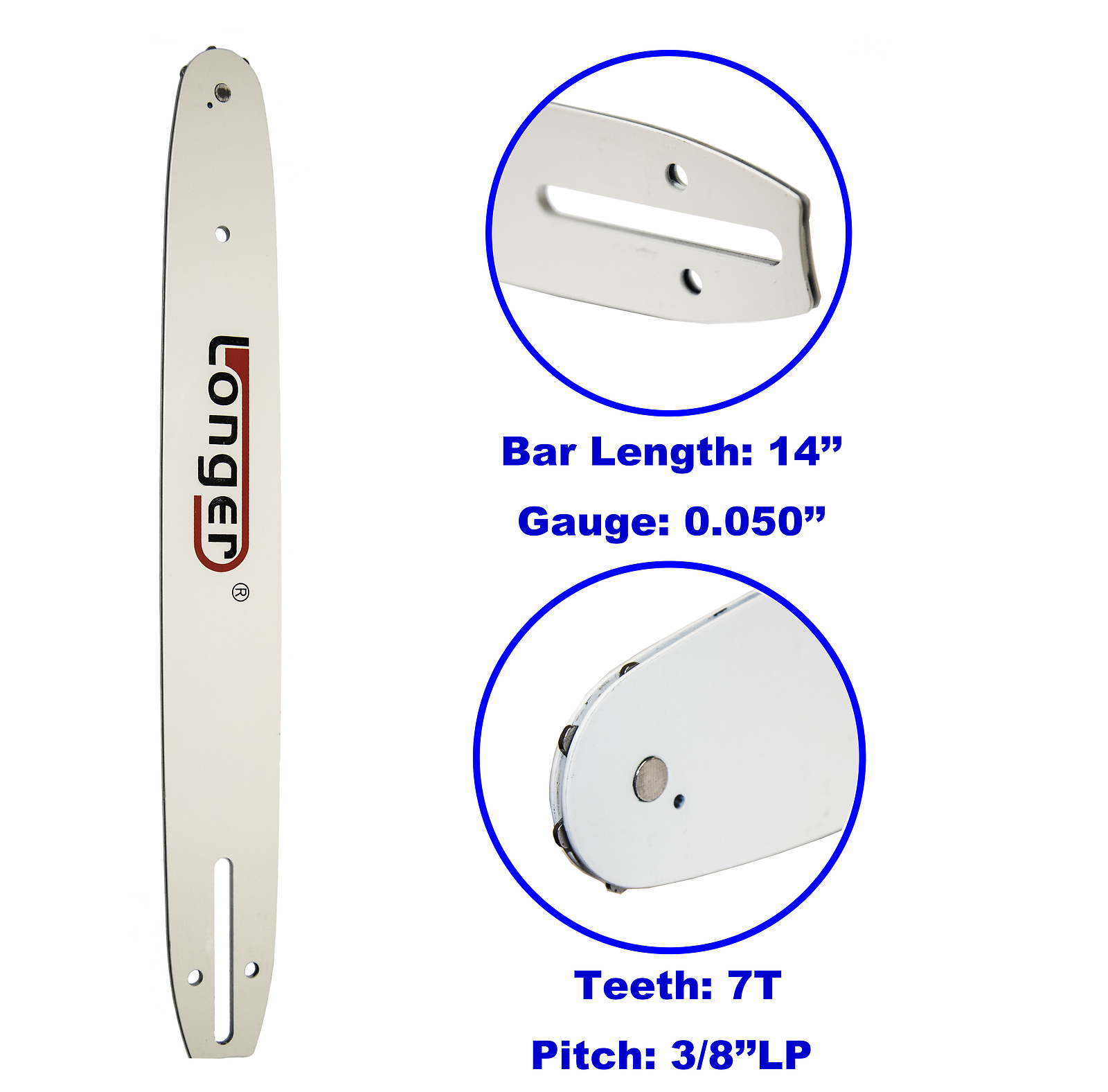 14" Chainsaw Guide Bar 3/8'' LP Fits Husqvarna, Echo, Craftsman, Poulan and More gallery