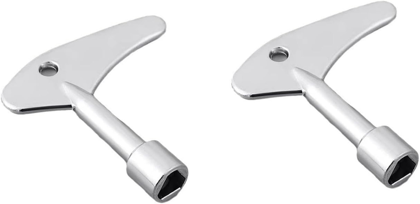 Triangle Spanner Key Set for Elevator Emergency Locks - 2 Pcs Silver Utility Key gallery