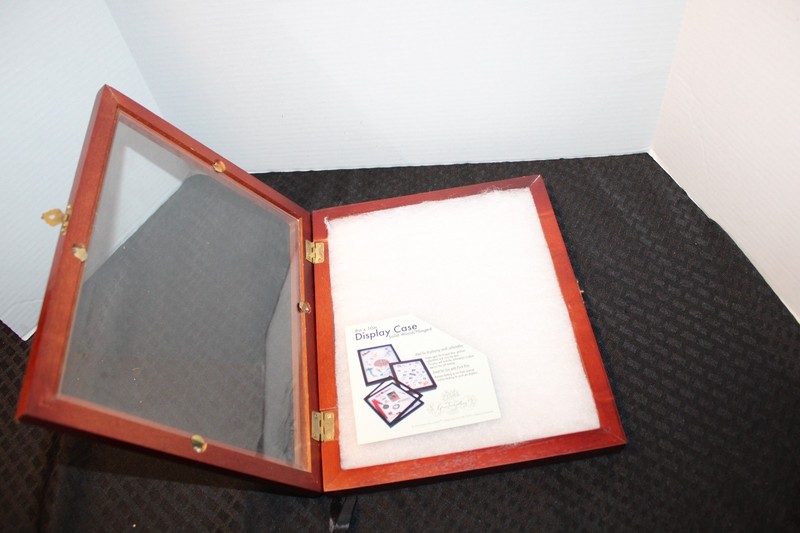 Easel Back 8" x 10" Solid Wood Hinged Display Case for Small Collectables gallery