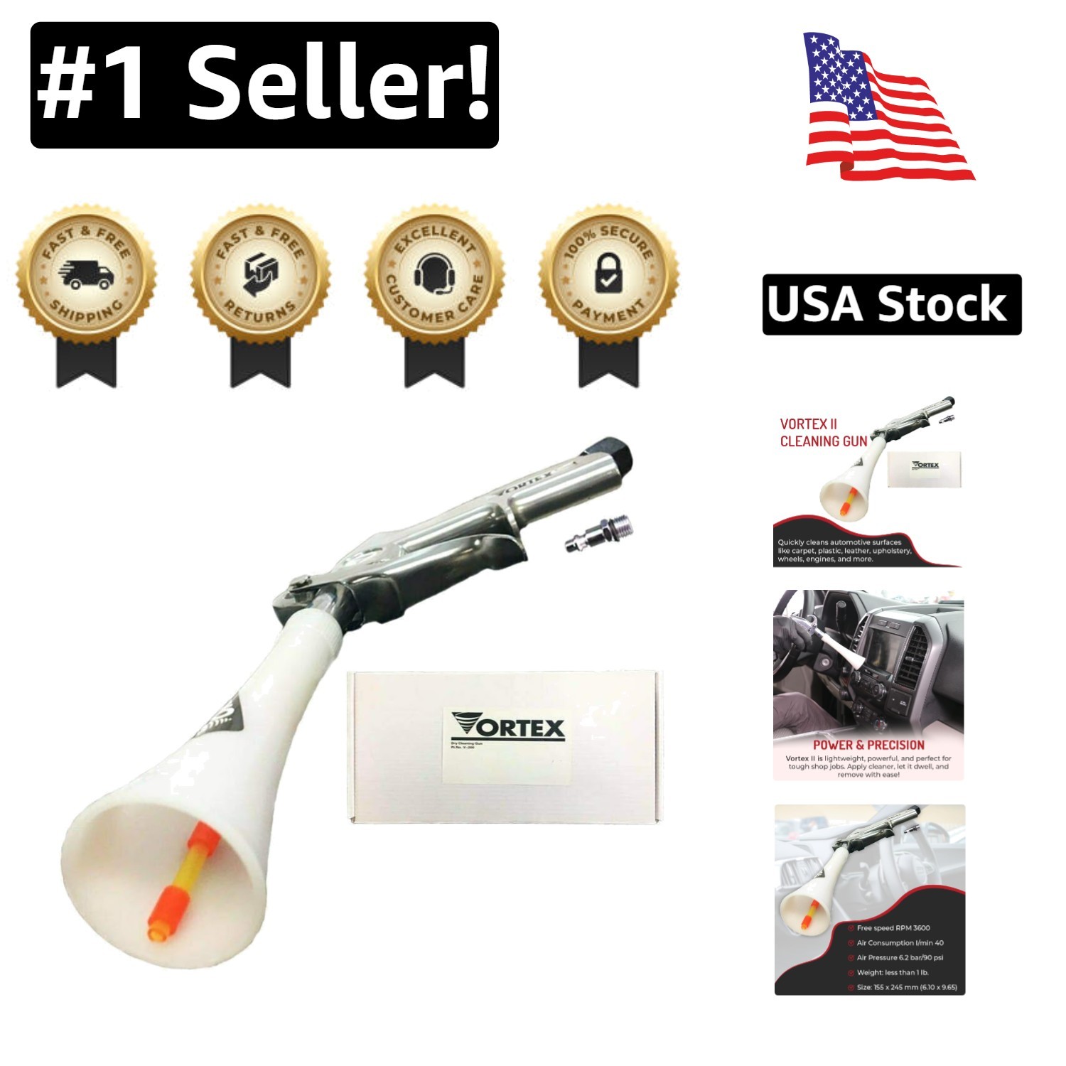 II Air Cleaning Gun – Effortless Wet & Dry Cleaning for Automotive Professionals gallery