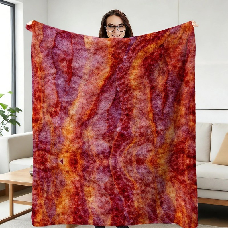 Abstract Red and Orange Pattern Flannel Blanket Soft Cozy Tapestry Napping Use gallery
