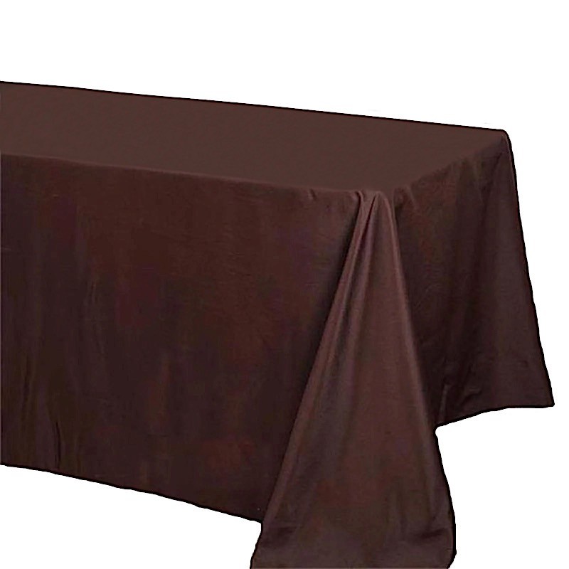 CHOCOLATE BROWN 72x120 RECTANGLE POLYESTER TABLECLOTH Wedding Kitchen Linens gallery