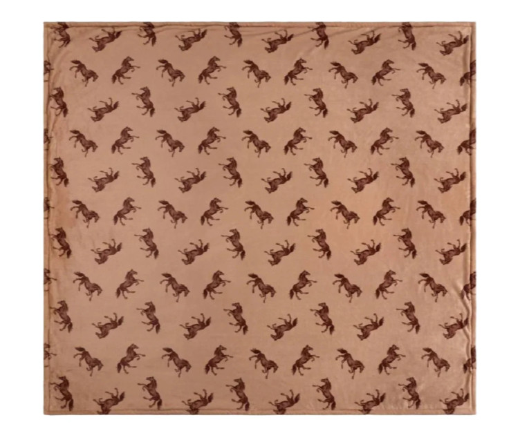 🌸 Johnny Was Laurel Canyon Cozy Blanket Endora Scarf Print Horses NWT $238 gallery
