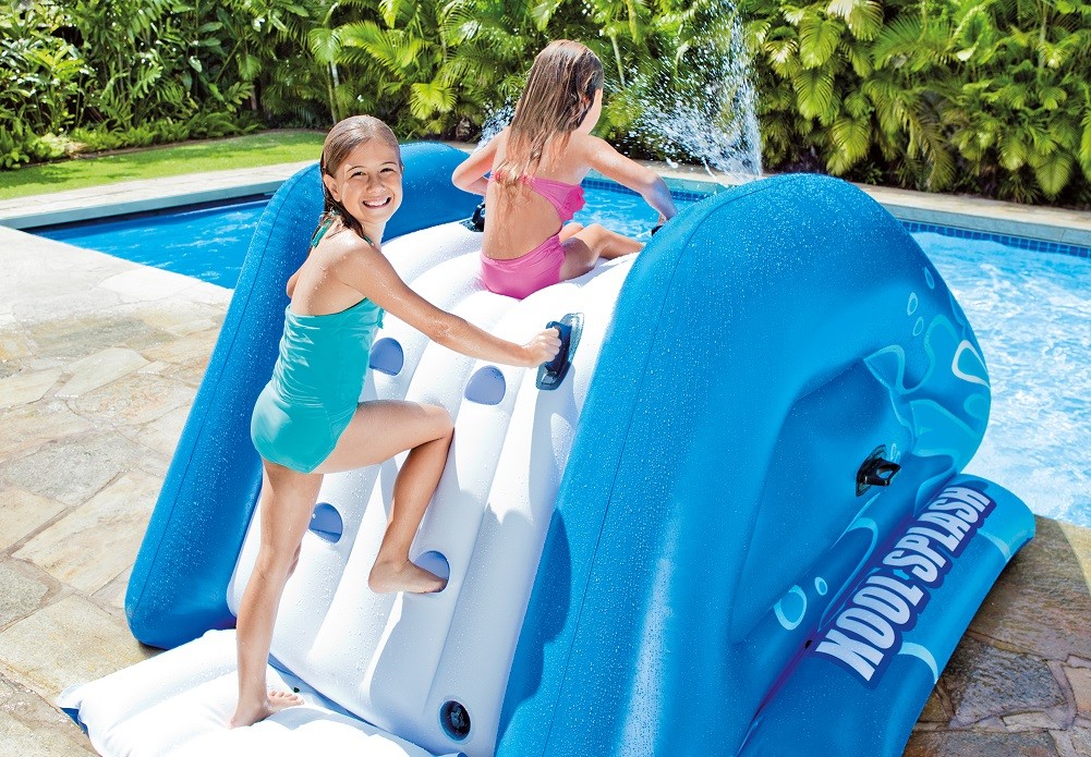 USED OPEN BOX Intex Water Slide Inflatable Play Center 131inch X 81inch X 46inch gallery