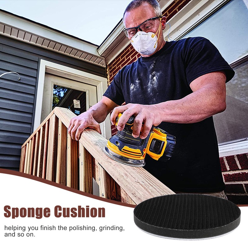 2Pcs 6in Foam Cushion Interface Sanding Disc Hook Loop Sander Buffer Backing Pad gallery