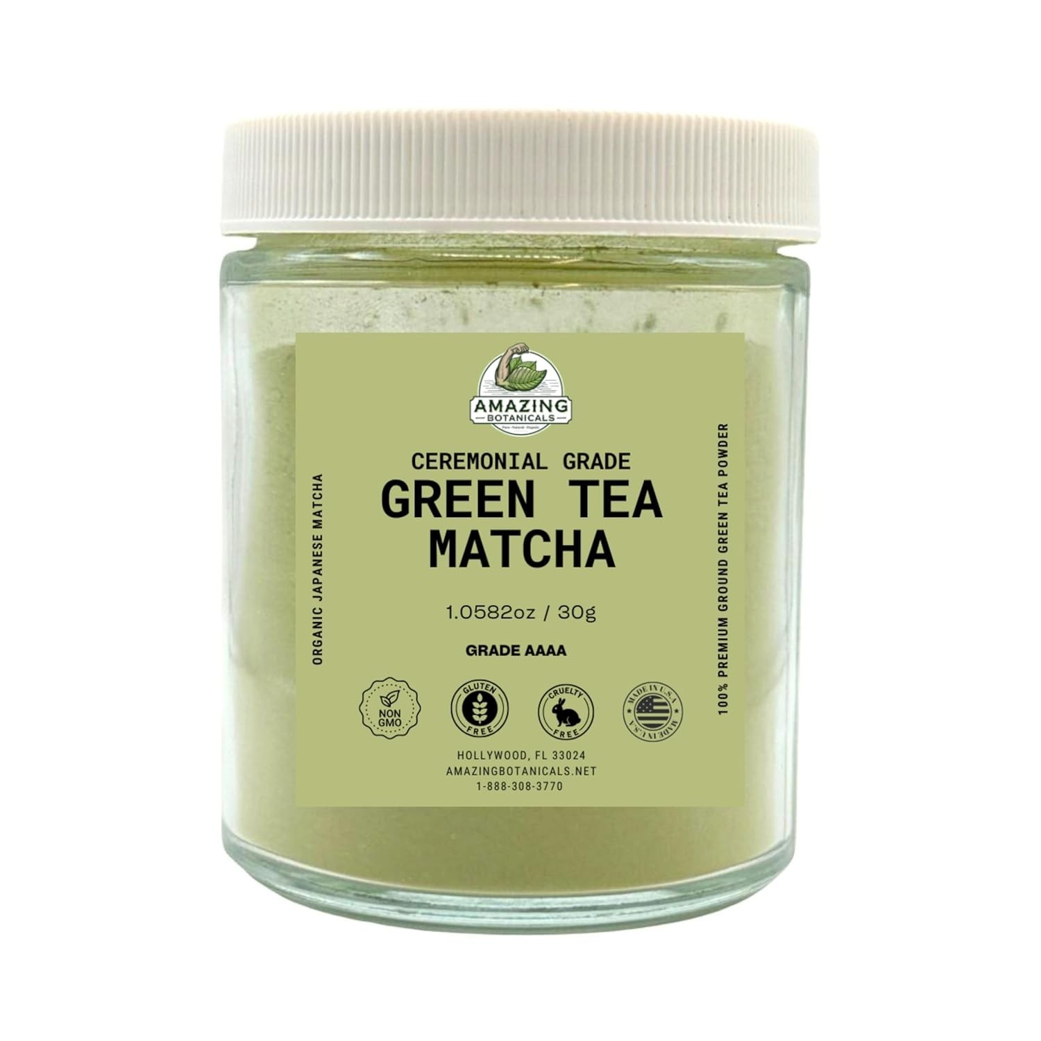 Amazing Botanicals Ceremonial Matcha Green Tea Powder Organic Premium gallery