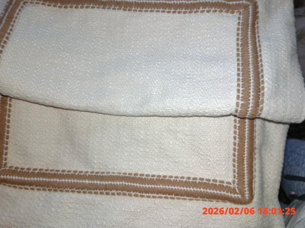 2 Target Threshold Studio McGee ivory/tan 20" x 20" pillow covers near-perfect!