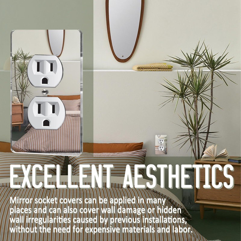 10PC Mirror Light Switch Plates Double hole Outlet 4.72" X 2.91" Switch Light... gallery