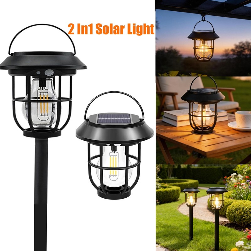 Solar Garden Path Motion Sensor Stake Light Lantern Outdoor Lawn Landscape Lamp gallery