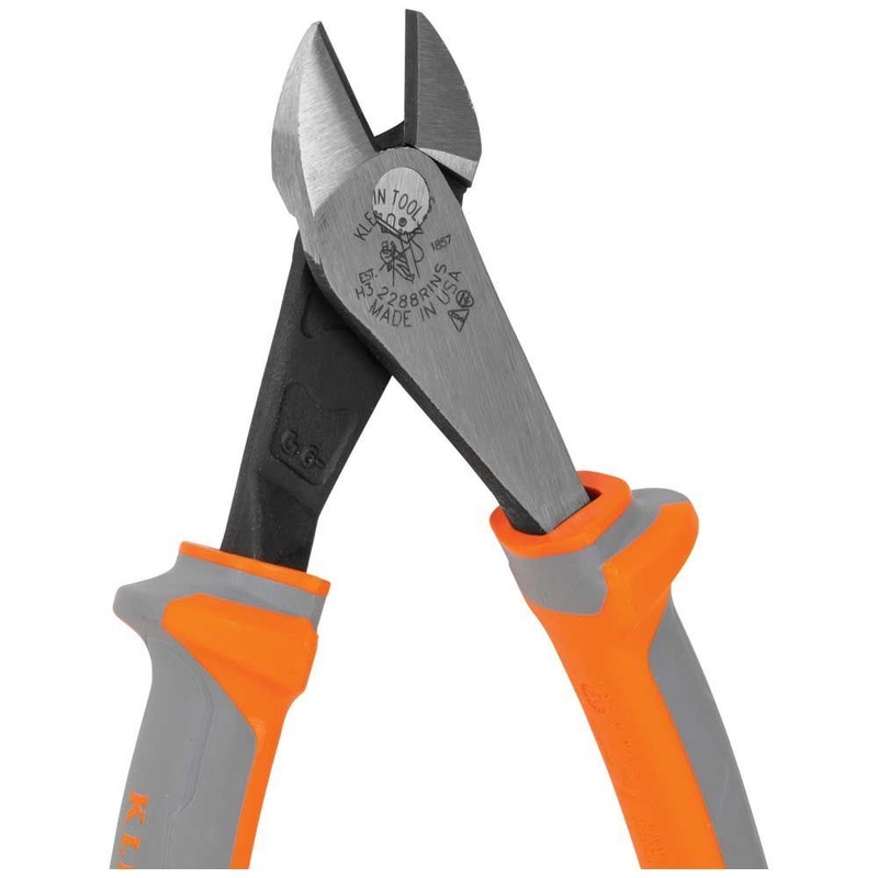 Klein Tools 2288RINS Diagonal Cutting Pliers, Insulated, High Leverage, 8-Inch gallery