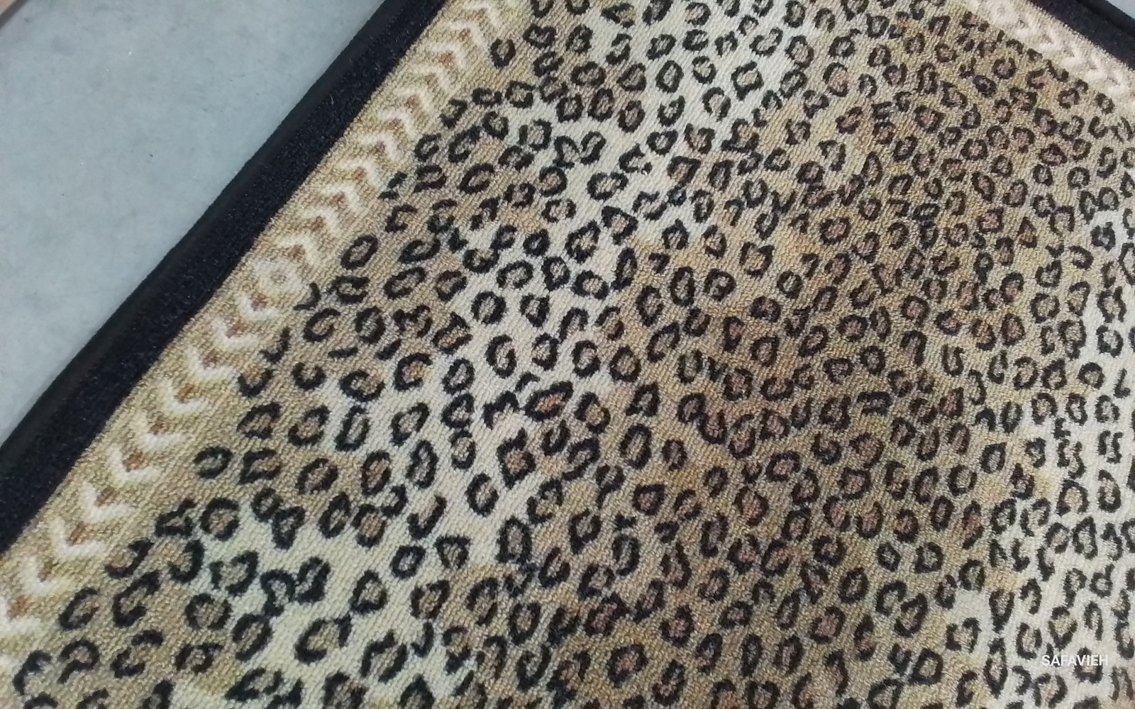 BEIGE / BLACK 2'-2" x 9'-0" Back Stain Rug, Reduced Price 1172800476 JNY117B-29 gallery