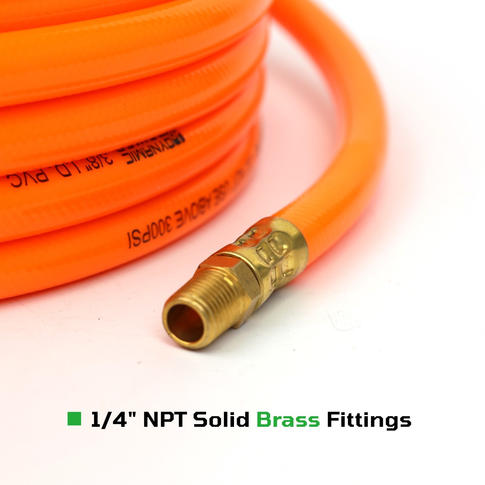 DYNAMIC POWER 3/8-Inch x 50ft Heavy-Duty Air Hose, Reinforced PVC Hose with Bras gallery
