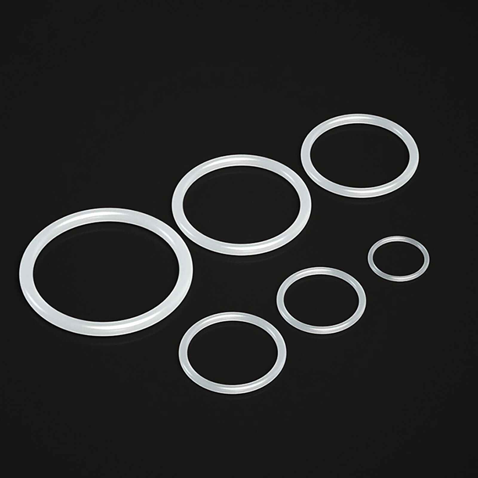 Food Grade O-Ring 2mm Cross Section , 5mm-90mm OD Clear Silicone Rubber O Rings gallery