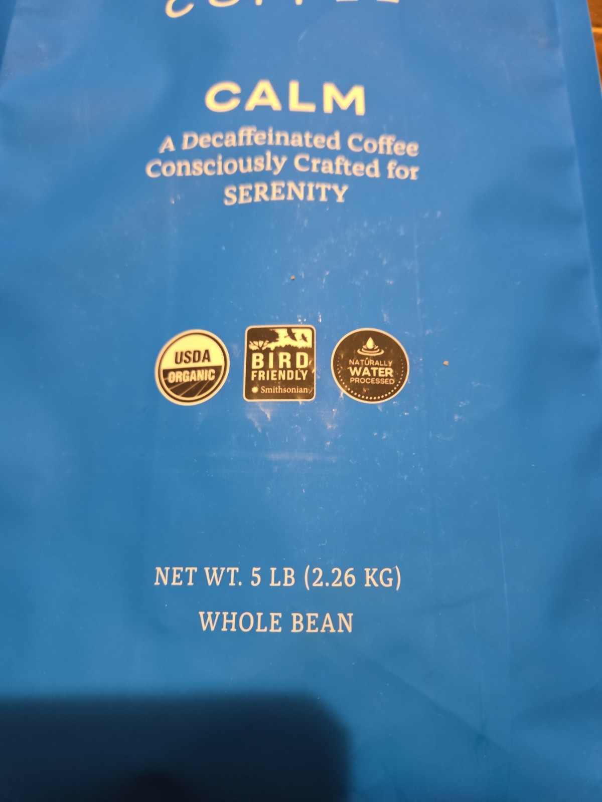 Purity Coffee CALM Decaf Whole Bean Coffee 5lbs USDA Organic- Exp: 03/2027 gallery