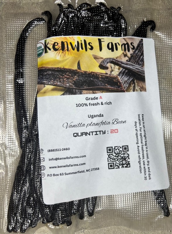 Organic vanilla beans, Grade A. Plump, moist with 30-35% moisture content gallery