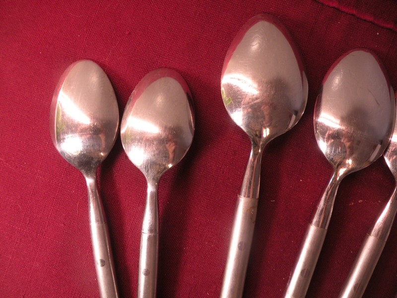 Hampton Silversmiths SHANGRILA Stainless 2 Teaspoons 6 1/2" 6 Soup Spoons 7 7/8" gallery