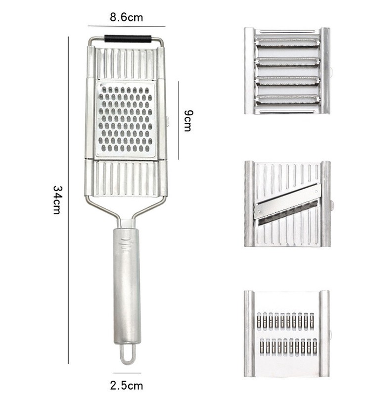 Cut Set BEST Multi-Purpose Vegetable Slicer Cuts Stainless Steel Grater Shredder gallery